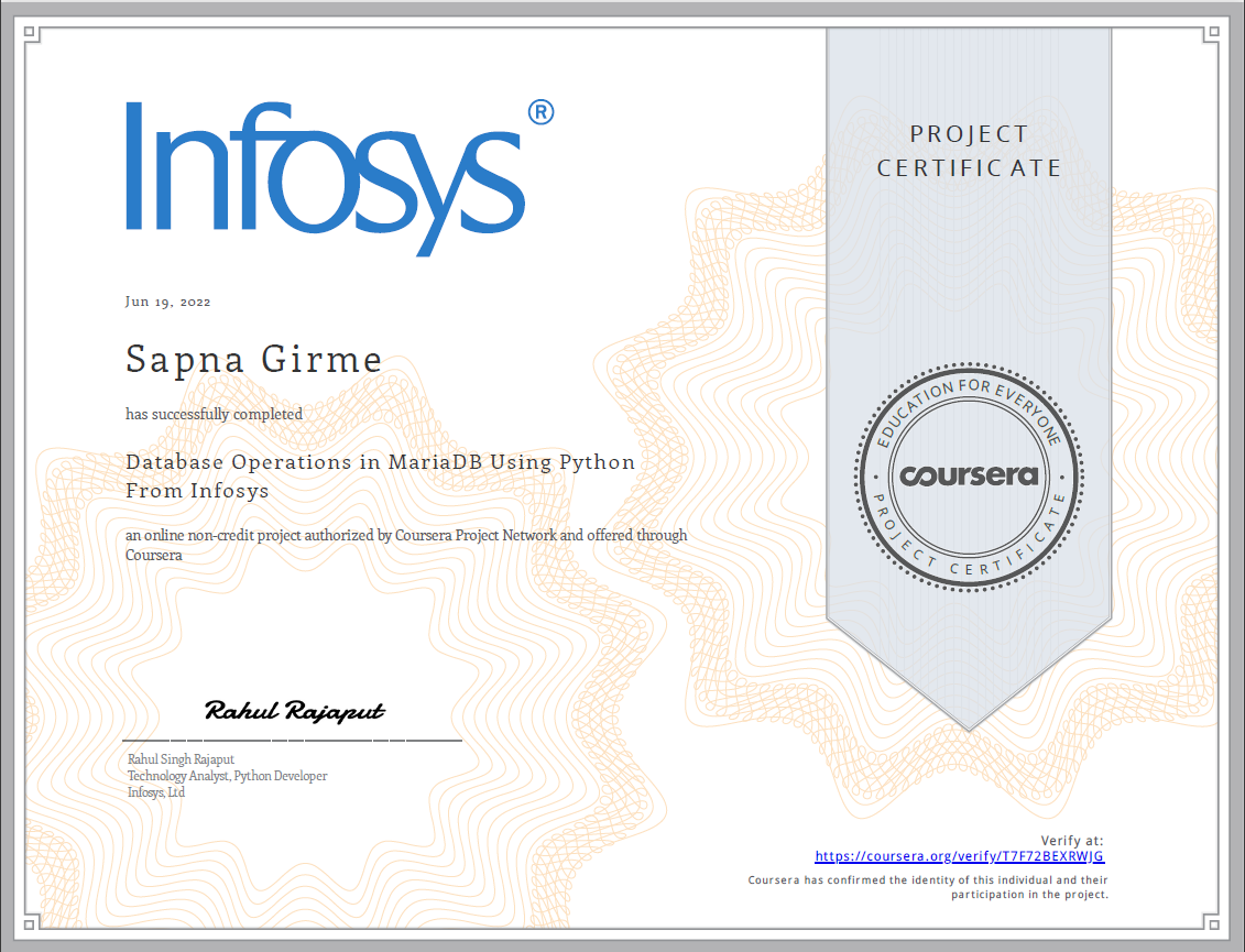 Certificate 1