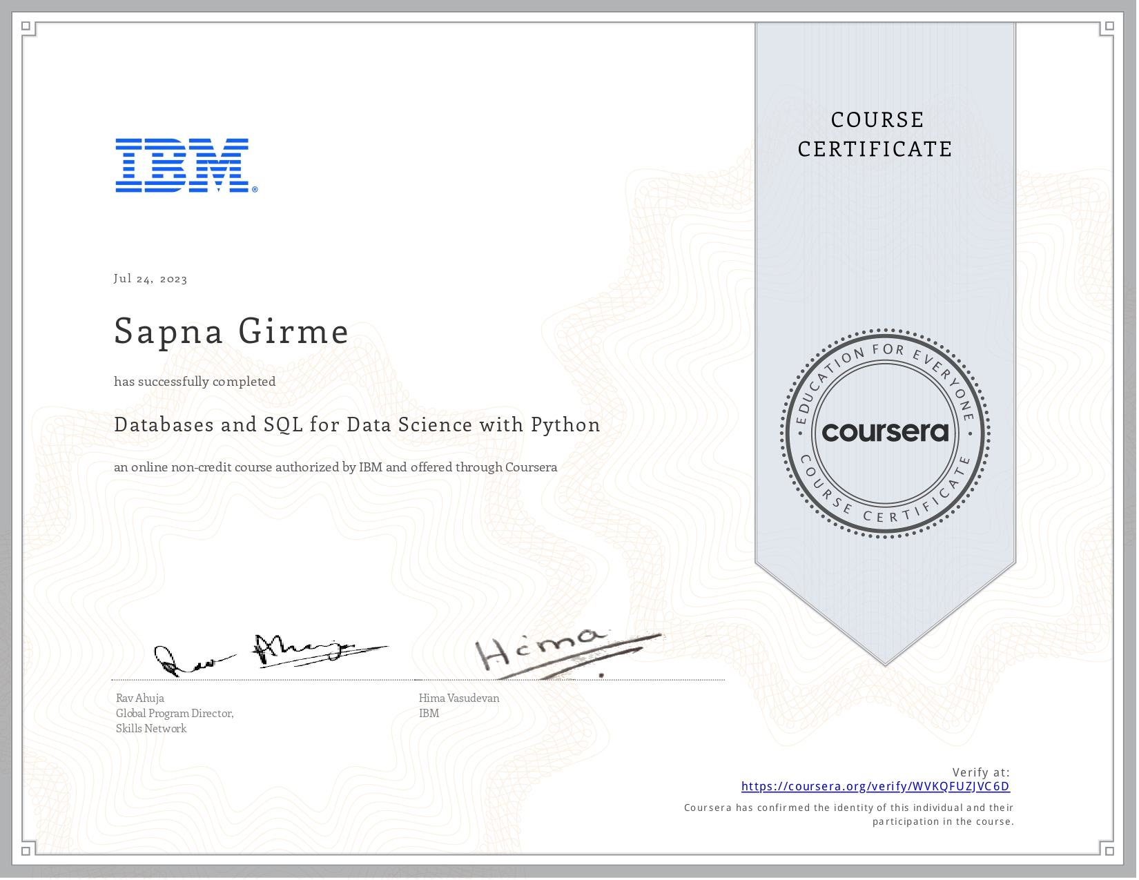 Certificate 12