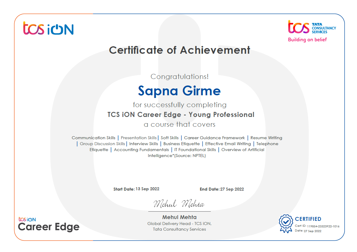 Certificate 3