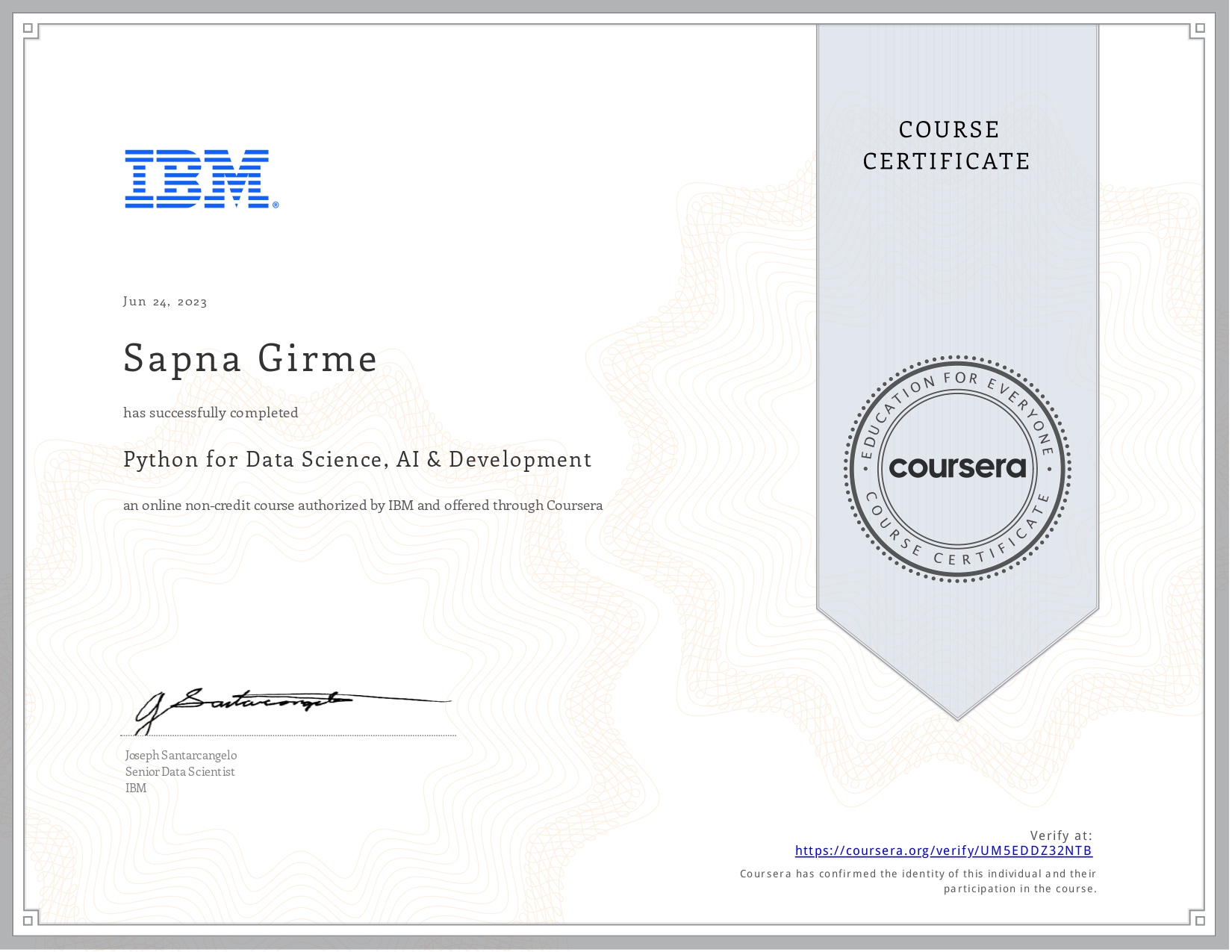 Certificate 5